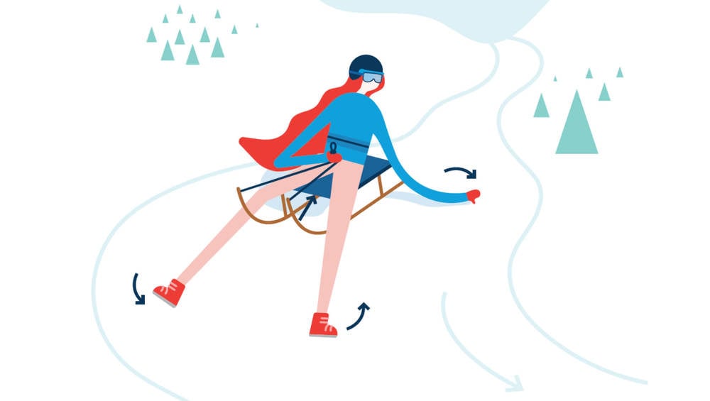 Tobogganing right