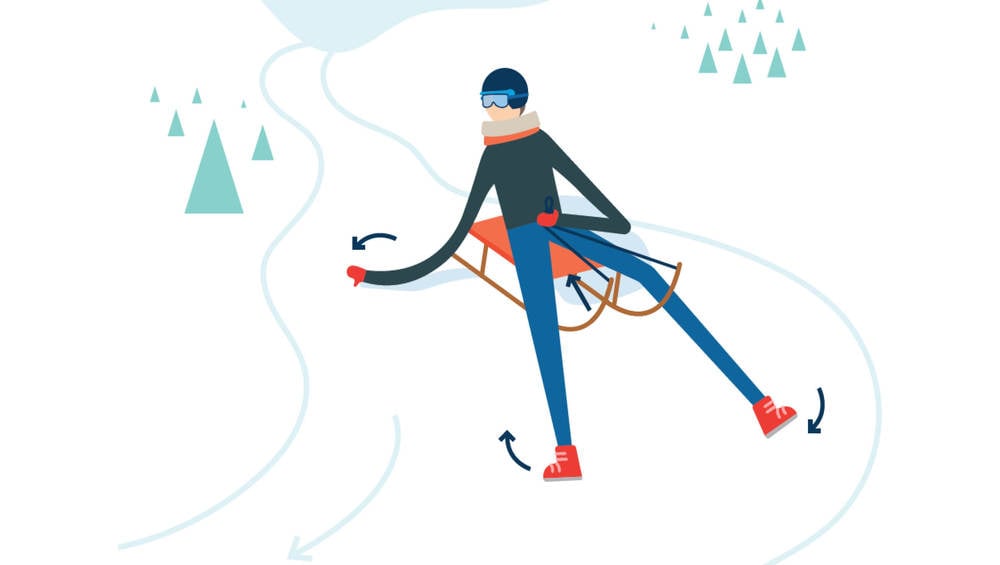 Tobogganing right