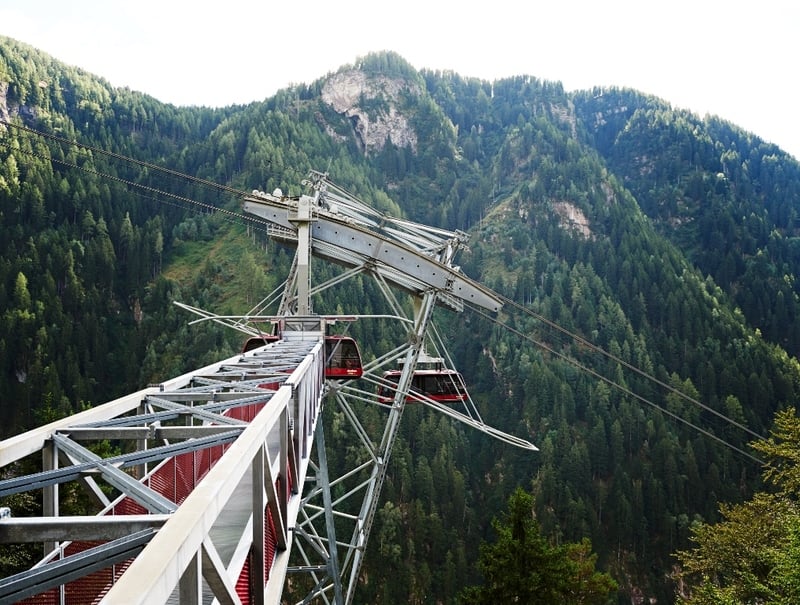 Mittelstation aussteigen,<br> Gsteier einkehren